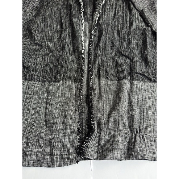 Eileen Fisher Hazy Blocks Organic Cotton Shawl Collar Jacket Sz L/XL Lagenlook - Picture 7 of 13